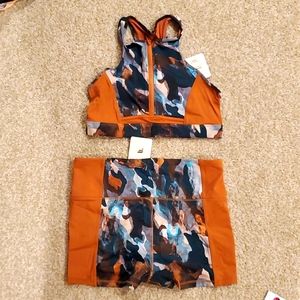 Fabletics Swim shorts and racetrack swim top